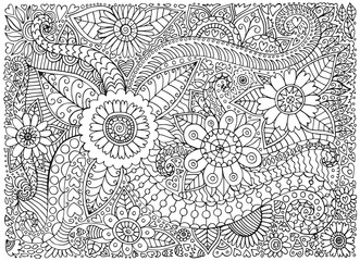 Floral doodle pattern