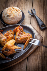 Fried chicken wings.