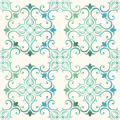 Watercolor seamless wallpapers in the style of Baroque . Can be used for backgrounds and page fill web design. Vector Illustration