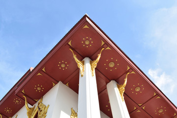 Thai art on the temple gable