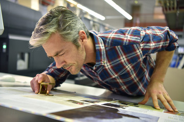 Man working in printing house