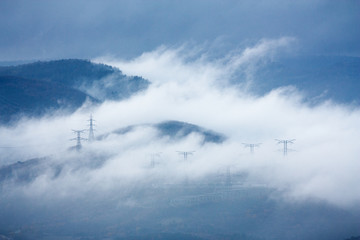 Brume pilonne electrique