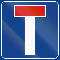 Road sign used in Italy - dead end
