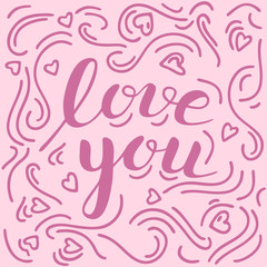 Romantic hand drawn lettering 