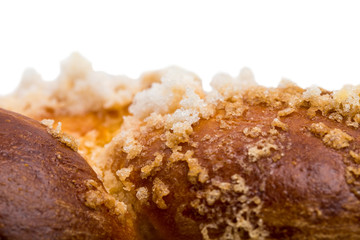Sweet braided bread with crunchy sugar.