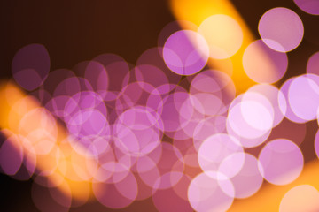 Pink bokeh circles light effect