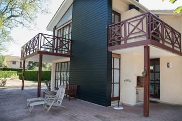 View of the exterior of a beautiful modern house