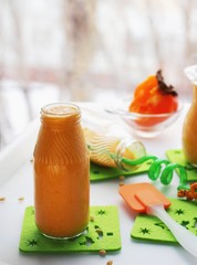cocktail of milk and persimmon