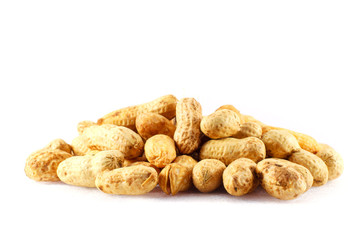Peanuts isolated on white background