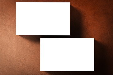 white blank name card front and back illustration