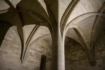 Gothic Column Room Interior