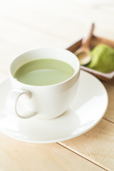 hot matcha latte