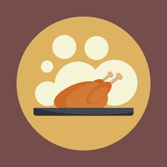 Roasted chicken icon.