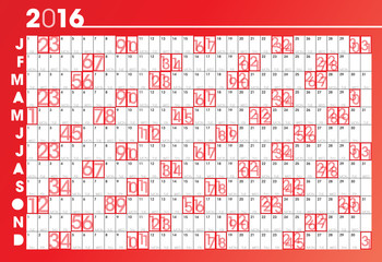 red 2016 planner