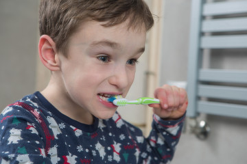 Little Boy Brushing Teeth

