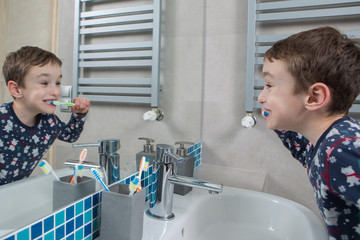 Little Boy Brushing Teeth

