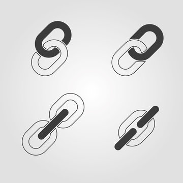 Links icons symbols set
