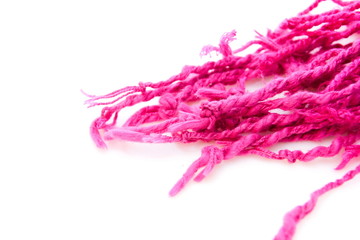 Obraz na płótnie Canvas Pink wool scarf