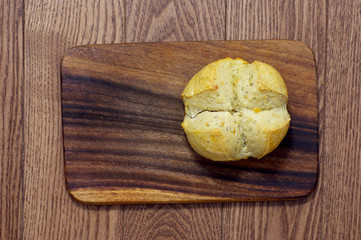 Home made bun close up