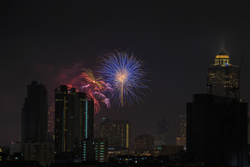 Fireworks new year's day