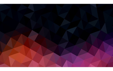 Multicolor dark blue, red polygonal design illustration, which consist of triangles and gradient in origami style.