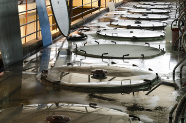 Cleaning of wine fermentation vessels