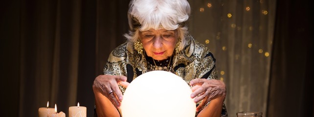 Looking at crystal ball