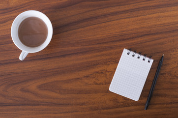 coffee and notebook