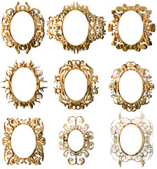 рамки дерево на белом фоне