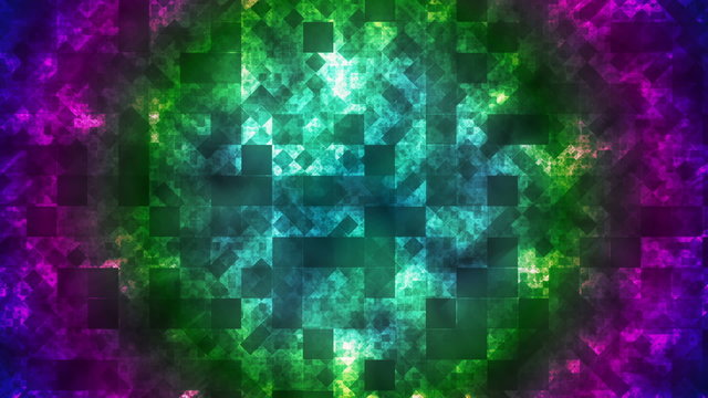 Twinkling Hi-Tech Squared Diamond Light Patterns, Multi Color, Abstract, Loop,HD