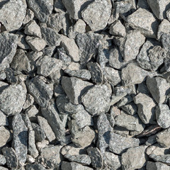 Seamless texture of crushed stone. Crushed stone tile