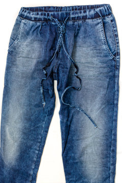 Casual blue jeans denim trousers