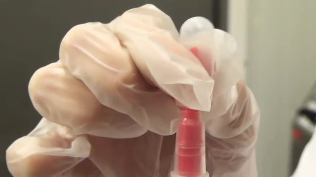 Sample tubes on the dirt and bacteria. Cleaning of premises and equipment in the food industry, supermarkets, warehouses with food and other similar places.