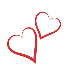 Vector hearts silhouettes