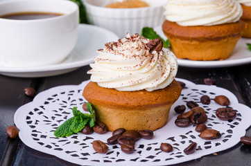 coffee cupcakes with butter cream