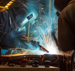 Welding with sparks