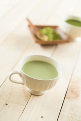 hot matcha latte