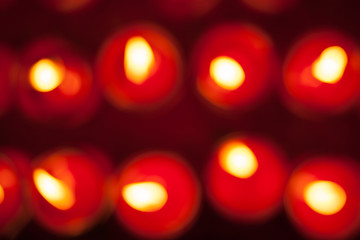 Candles light blurred background