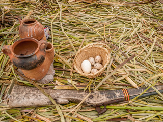 Eggs, Gun, Pottery