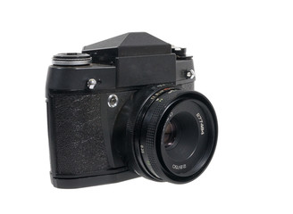 alter antiker fotoapparat mit filmrolle und bildern