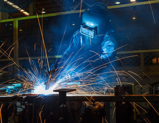 Welding with sparks