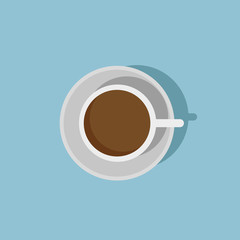 flat image of a cup of hot chocolate top view