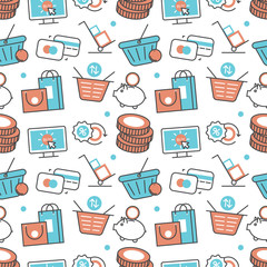 Vector modern seamless pattern texture background