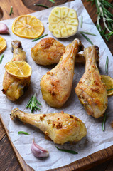 Chicken Legs with Lemon, Garlic and Rosemary