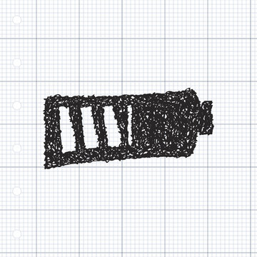 Simple doodle of a battery