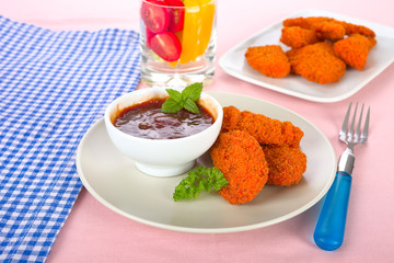 Chicken wings mit Barbecue- Sosse