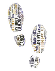 Step by step dance, word cloud concept 5
