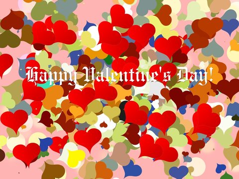 San Valentino, cuoricini colorati