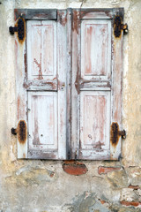 old window / old window with wooden shutter