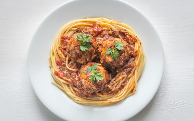 Turkey meatballs with pasta 
